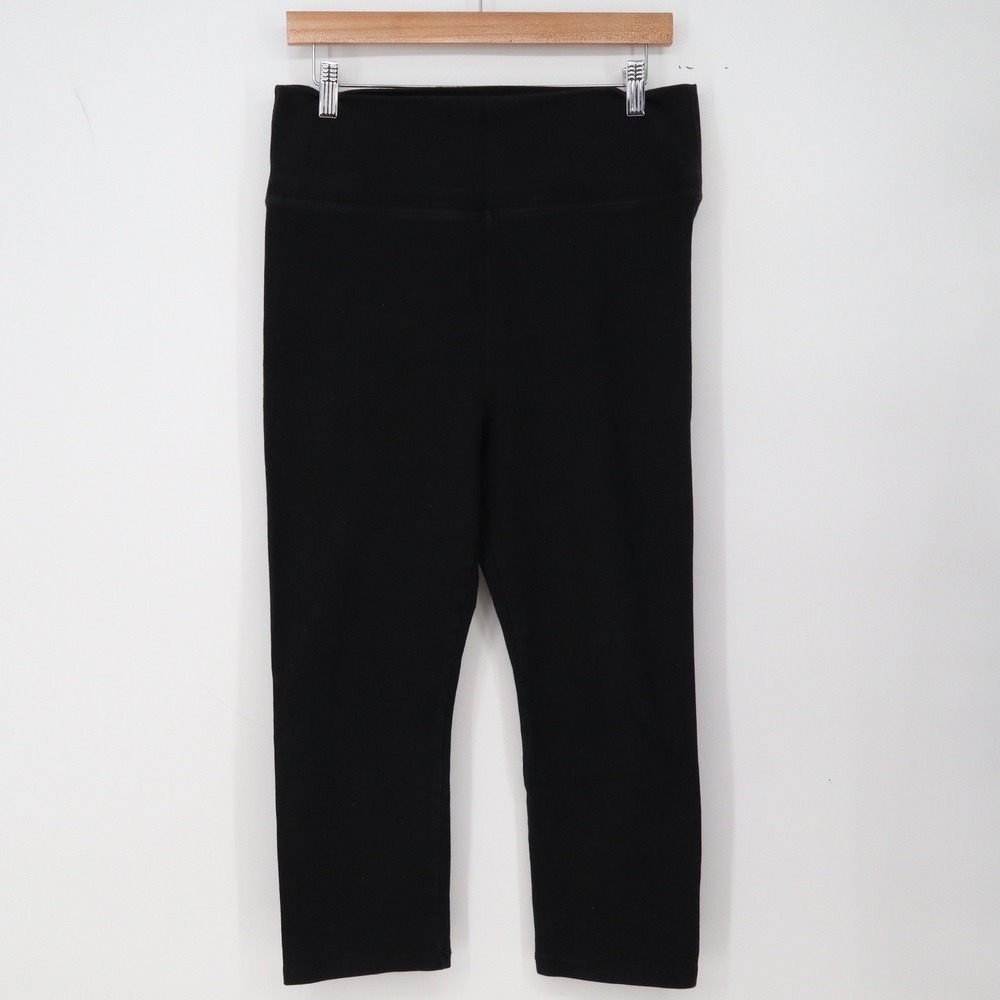 Old Navy Leggings Womens L Tall Capri Black High Rise Activewear Excellent